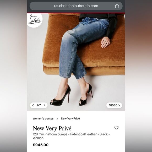 Christian Louboutin New Very Prive Red and Black Heels with Stiletto Design NWOB - Picture 11 of 16